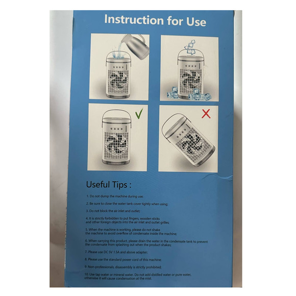 OVOLTA Multifunction Air Cooler BK20W Timer 3-Speed Remote Control USB Power - Picture 3 of 9